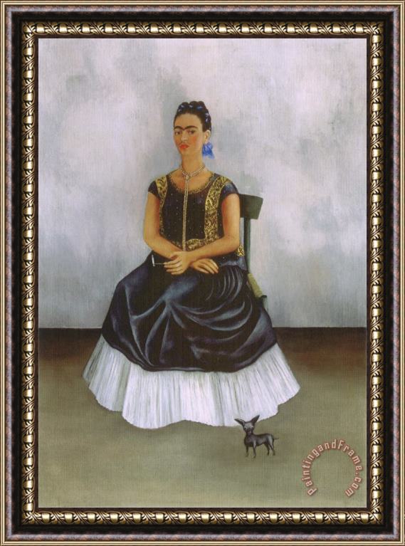 Frida Kahlo Itzcuintli Dog with Me 1938 Framed Painting