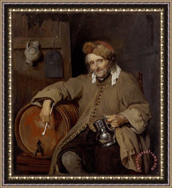 Gabriel Metsu The Old Drinker Framed Painting
