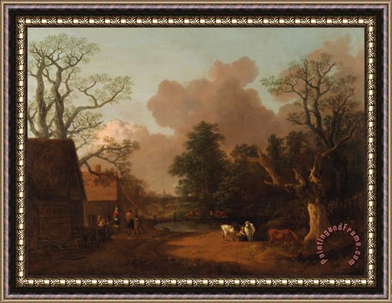 Gainsborough, Thomas Landscape with Milkmaid Framed Print