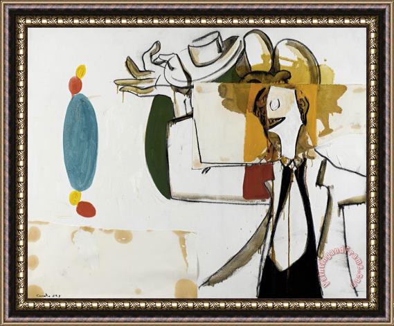 George Condo Chapeau Framed Painting