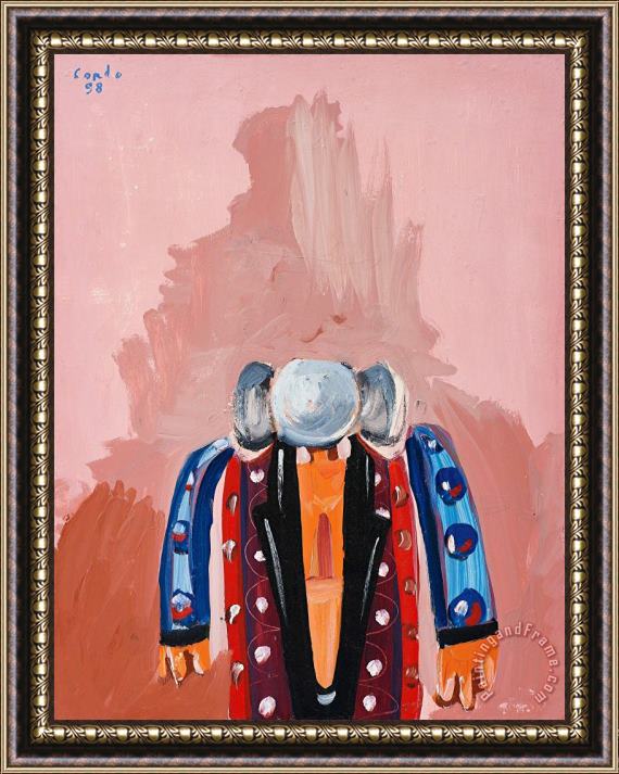 George Condo Multicoloured Man, 1998 Framed Painting