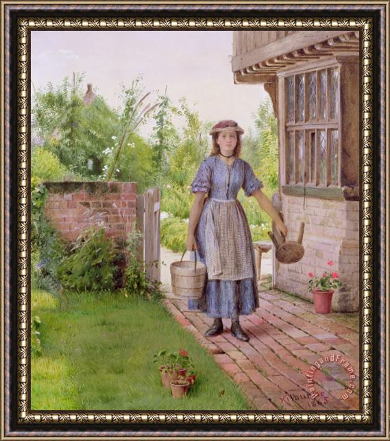 George Goodwin Kilburne The Young Milkmaid Framed Painting