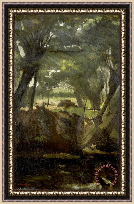George Hendrik Breitner View in The Woods Framed Painting