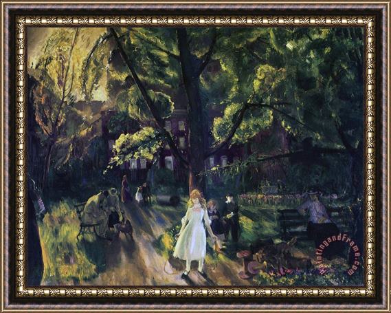 George Wesley Bellows Gramercy Park Framed Painting