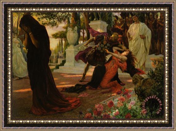 Georges Antoine Rochegrosse The Death of Messalina Framed Painting