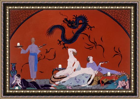 Georges Barbier At The House Of Pasotz Framed Print