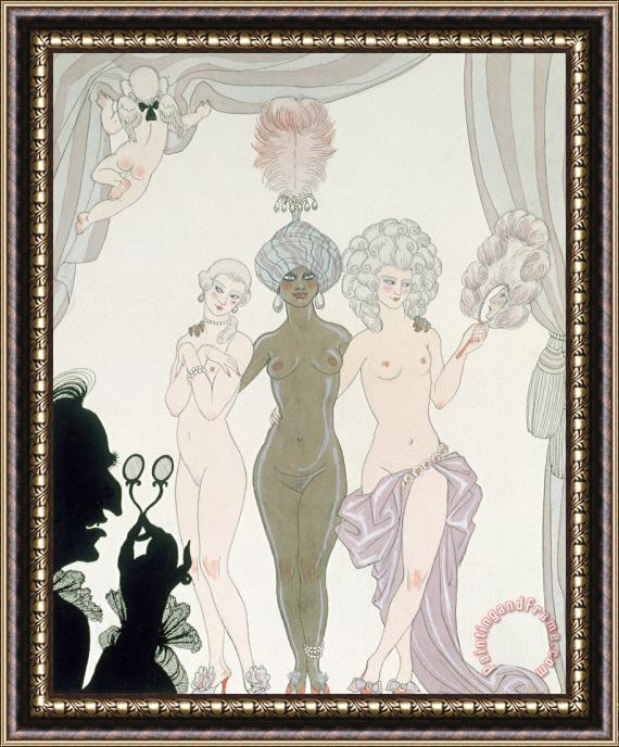 Georges Barbier The Three Graces Framed Painting
