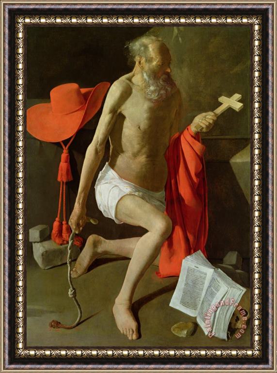Georges de la Tour The Penitent St Jerome Framed Painting
