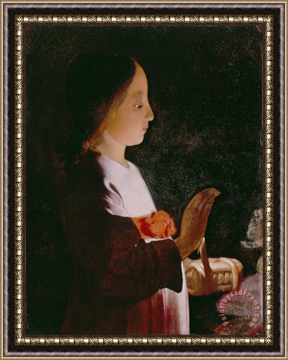 Georges de la Tour Young Virgin Mary Framed Painting