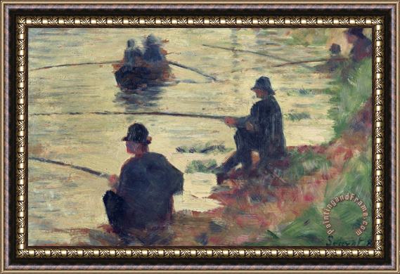 Georges Pierre Seurat Anglers Framed Painting