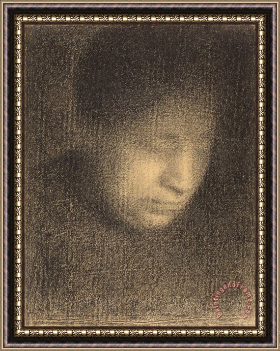 Georges Seurat Madame Seurat, The Artist's Mother Framed Painting