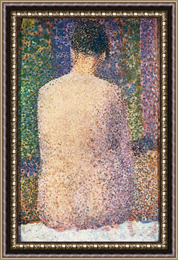 Georges Seurat Model From The Back 1886 Framed Painting