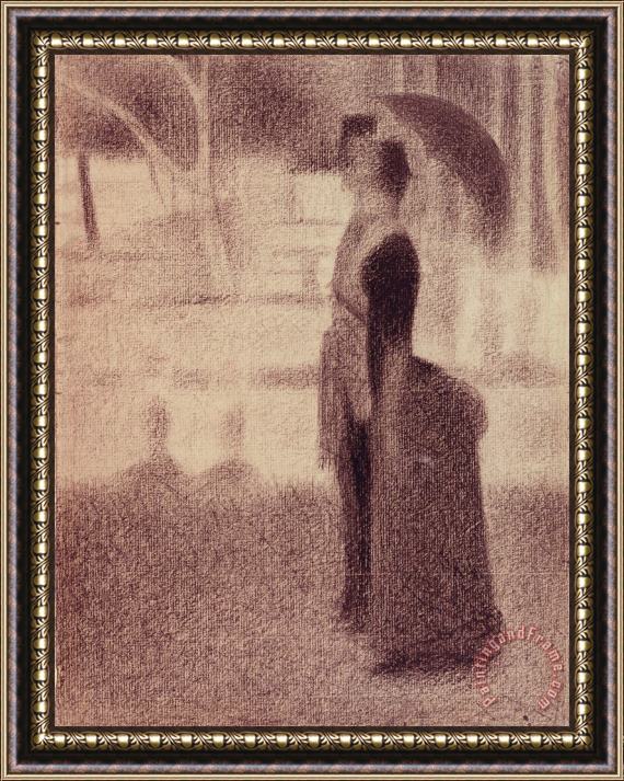 Georges Seurat Study for Sunday Afternoon on The Island of La Grande Jatte Framed Painting