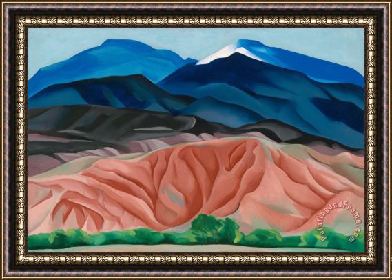 Georgia O'keeffe Black Mesa Landscape New Mexico Out Back of Mary S II Framed Print
