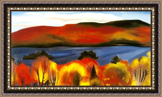 Georgia O'keeffe Lake George Autumn Framed Painting