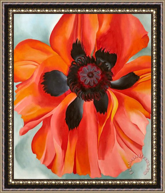Georgia O'keeffe Red Poppy Vi Framed Print