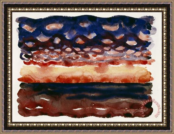Georgia O'keeffe Sunrise And Little Clouds No. Ii, 1916 Framed Painting