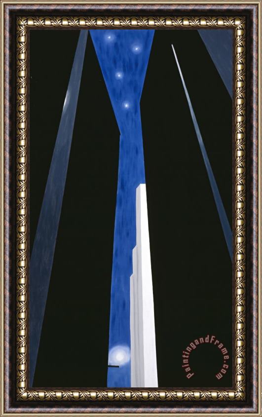 Georgia O'keeffe Untitled (city Night), 1970s Framed Painting