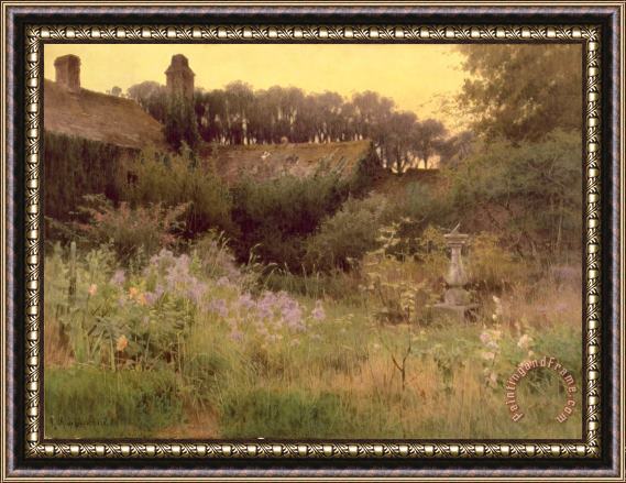 Georgina M de l Aubiniere Where the Forgotten Garden Lies Asleep Framed Painting
