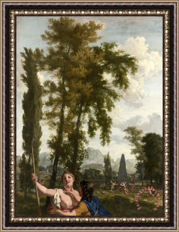 Gerard de Lairesse Italian Landscape with Shepherd And Shepherdess Framed Print
