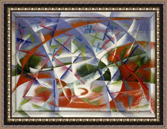 Giacomo Balla Abstract Speed And Sound Framed Painting