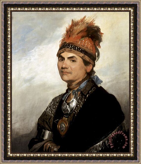 Gilbert Stuart Portrait of Mohawk Chief Joseph Brant Framed Print