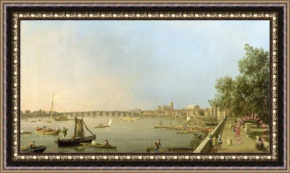 Giovanni Antonio Canaletto The Thames from the Terrace of Somerset House Framed Print