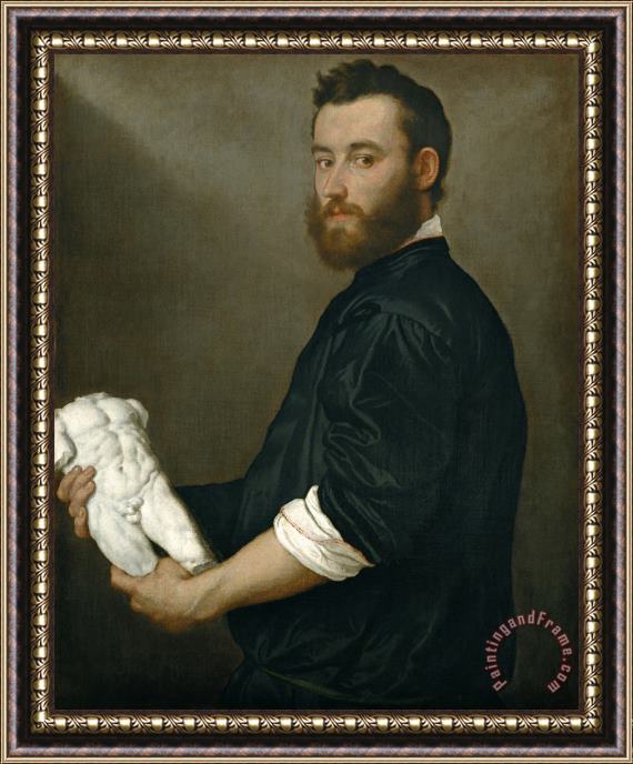 Giovanni Battista Moroni The Sculptor Alessandro Vittoria Framed Print