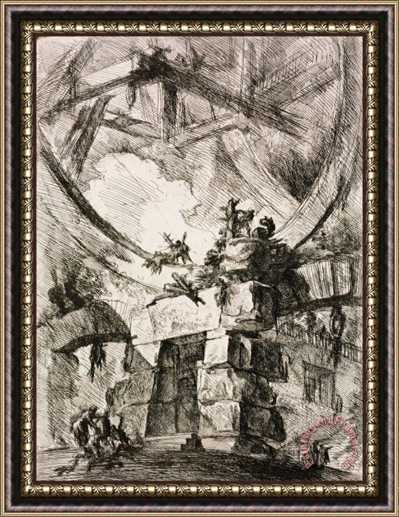 Giovanni Battista Piranesi Imaginary Prison Framed Painting
