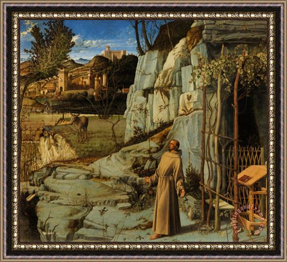 Giovanni Bellini St Francis Of Assisi In The Desert Framed Print