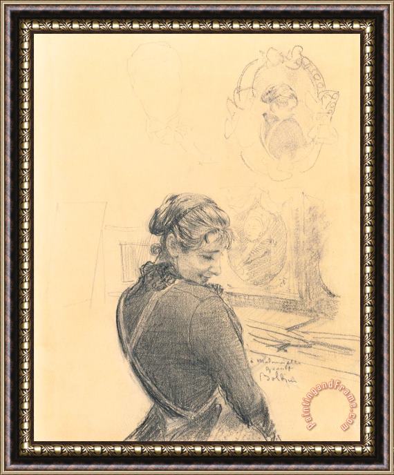 Giovanni Boldini The Maid Framed Painting
