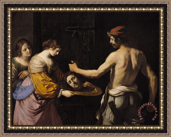 Giovanni Francesco Barbieri Salome Receiving the Head of St John the Baptist Framed Print