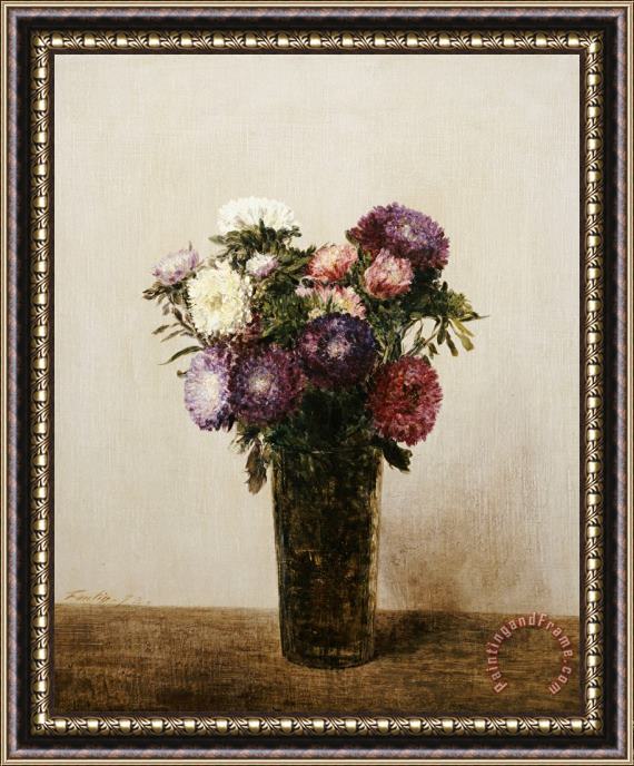 gnace Henri Jean Fantin-Latour Vase of Flowers Framed Print