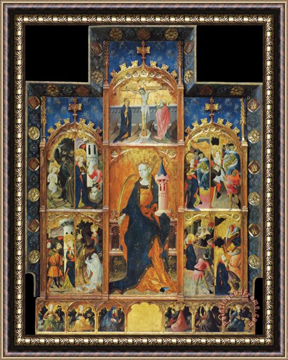 Goncal Peris Sarria Altarpiece of Saint Barbara Framed Print