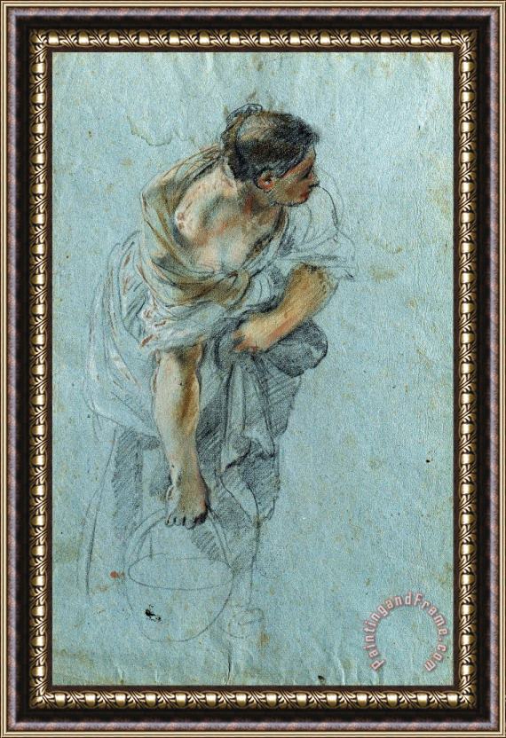 Guglielmo Cortese Study for a Female Figure Framed Painting