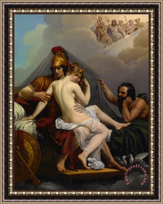 Guillemot, Alexandre Charles Mars And Venus Surprised by Vulcan Framed Painting