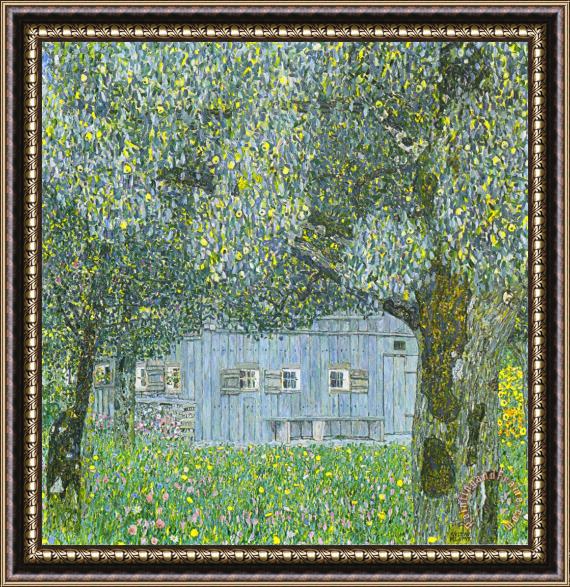 Gustav Klimt Farmhouse In Upper Austria Framed Print