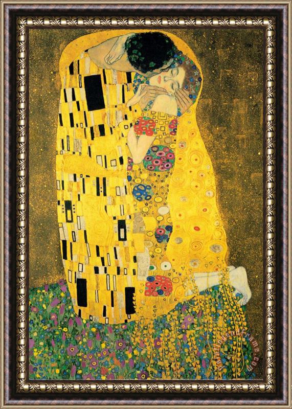 Gustav Klimt The Kiss Ii Framed Painting