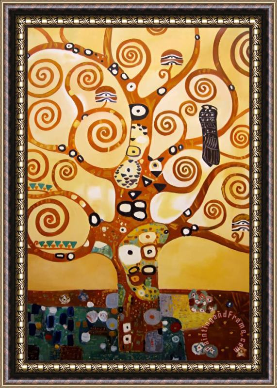 Gustav Klimt Tree of Life Framed Painting