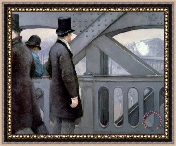 Gustave Caillebotte Le Pont De L'europe Framed Painting