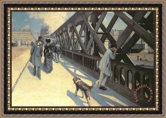 Gustave Caillebotte Le Pont de L'Europe Framed Painting