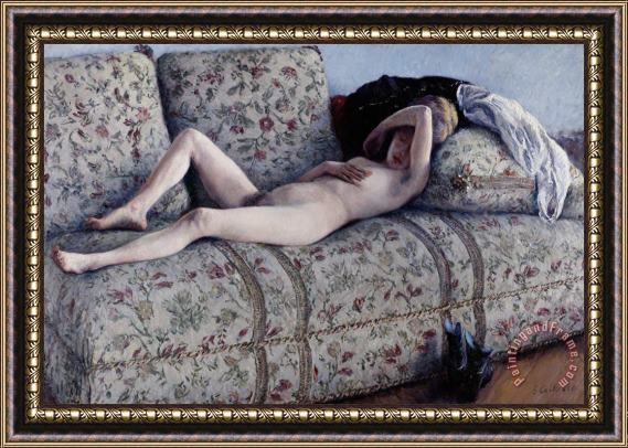 Gustave Caillebotte Nude On A Couch Framed Print