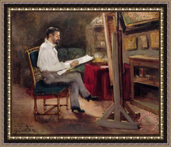 Gustave Caillebotte The Artist Morot in his Studio Framed Print