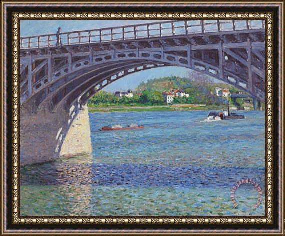 Gustave Caillebotte The Bridge at Argenteuil and the Seine Framed Print