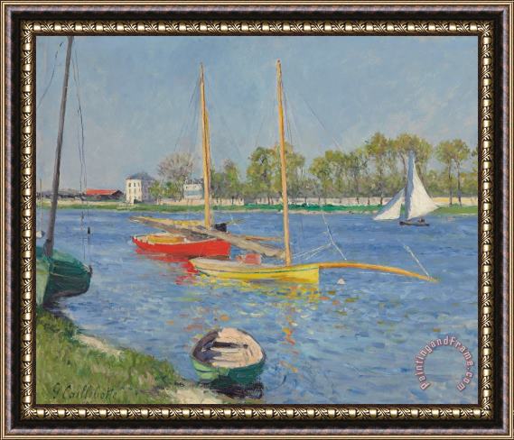 Gustave Caillebotte The Seine at Argenteuil Framed Painting