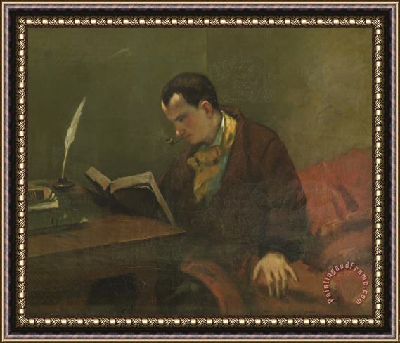 Gustave Courbet Portrait of Charles Baudelaire (1821 67) Framed Print