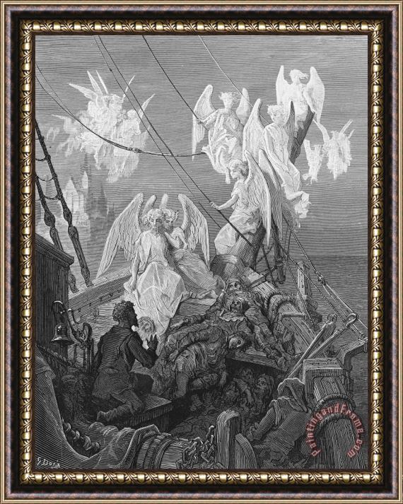 Gustave Dore The Mariner Sees The Band Of Angelic Spirits Framed Print