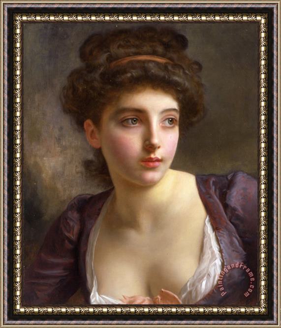 Gustave Jean Jacquet A Court Beauty Framed Painting