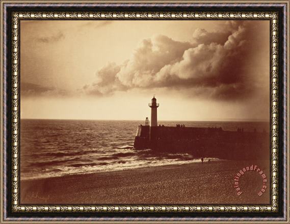 Gustave Le Gray Breakwater at Sete Framed Painting