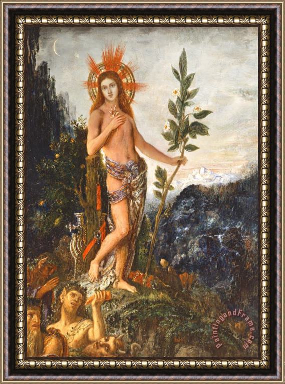 Gustave Moreau Apollo Receiving The Shepherds Offerings Framed Print